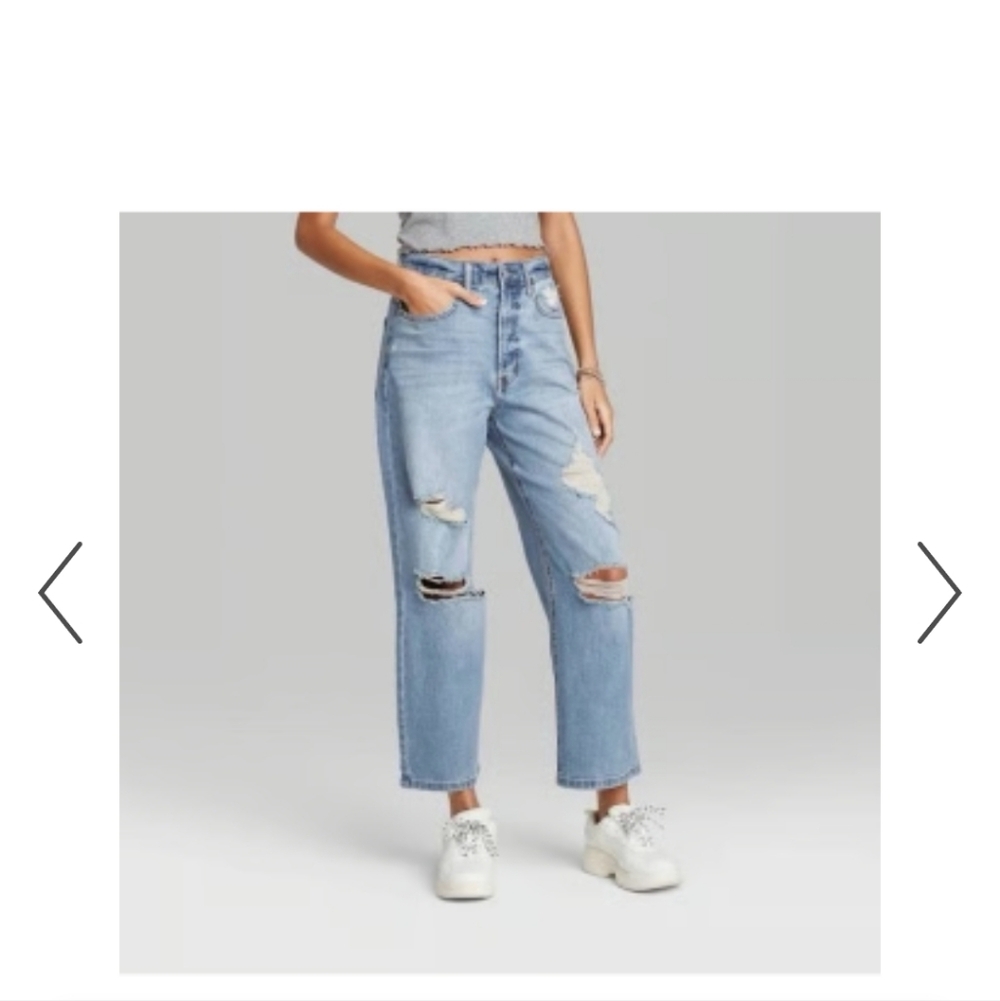Wild Fable Distressed Light Blue Women's Jeans